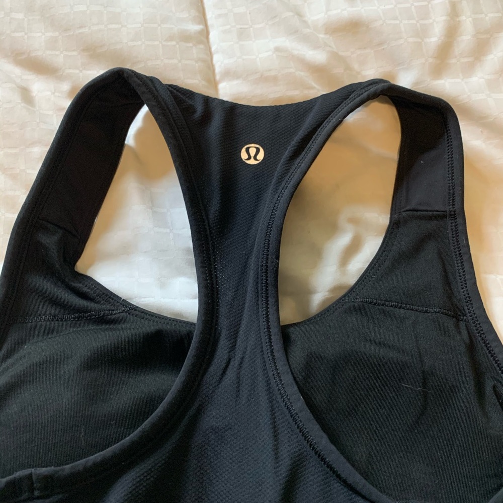 LULULEMON BLACK RACERBACK SHIRT - Picture 1 of 4